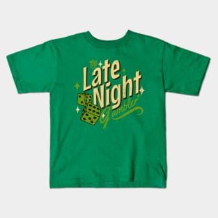 Late Night Gambler vintage distressed Kids T-Shirt